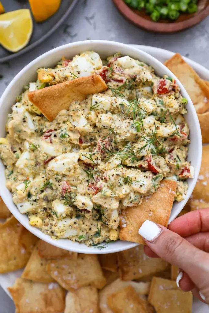 Hard-Boiled Eggs with Hummus