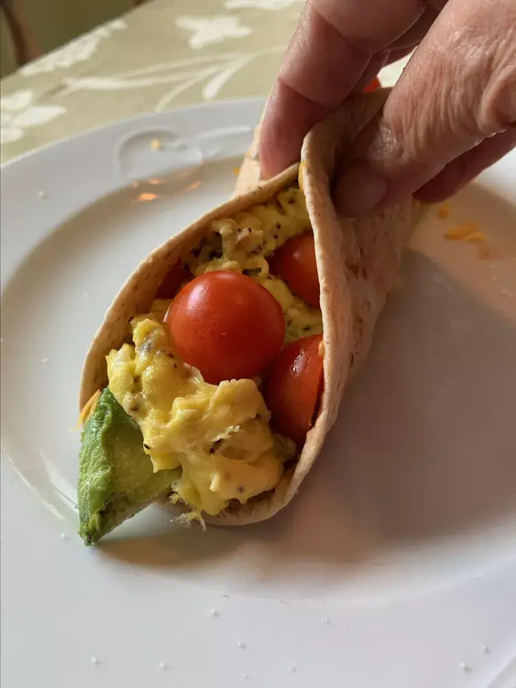 Egg and Avocado Breakfast Burrito