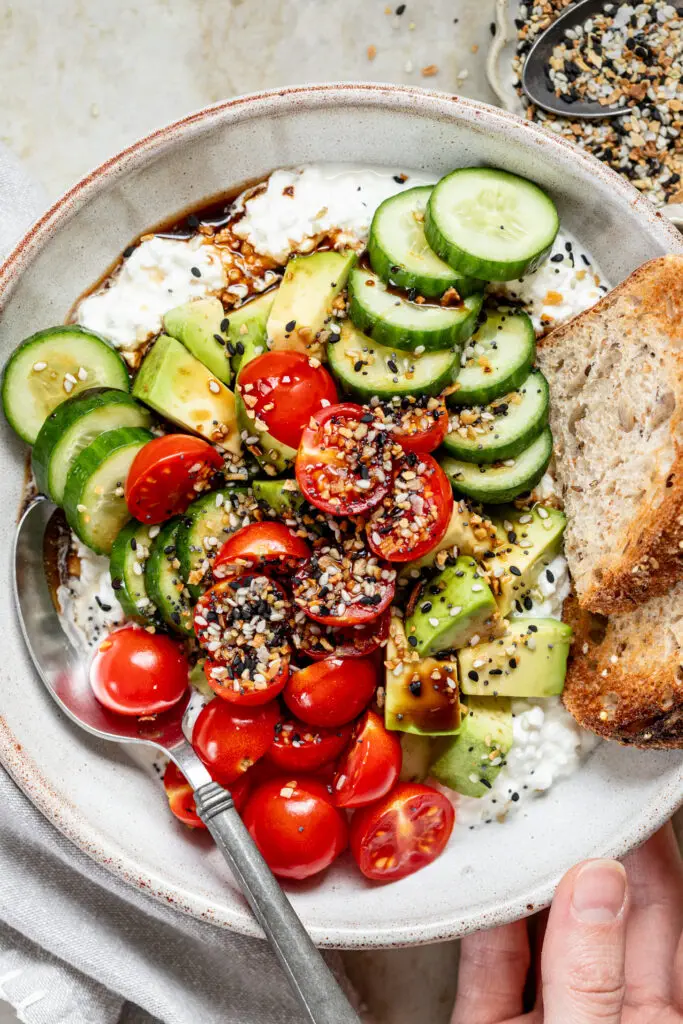 Cottage Cheese and Veggie Bowl