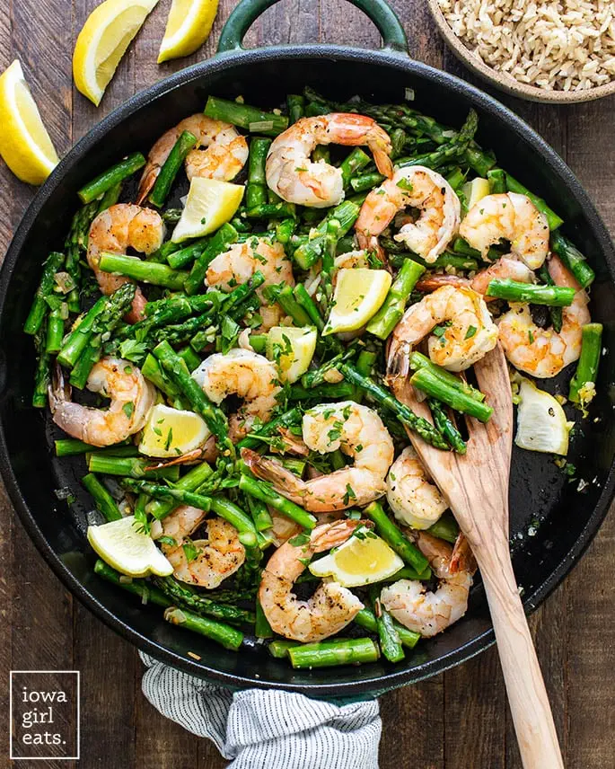 Shrimp and Asparagus Skillet