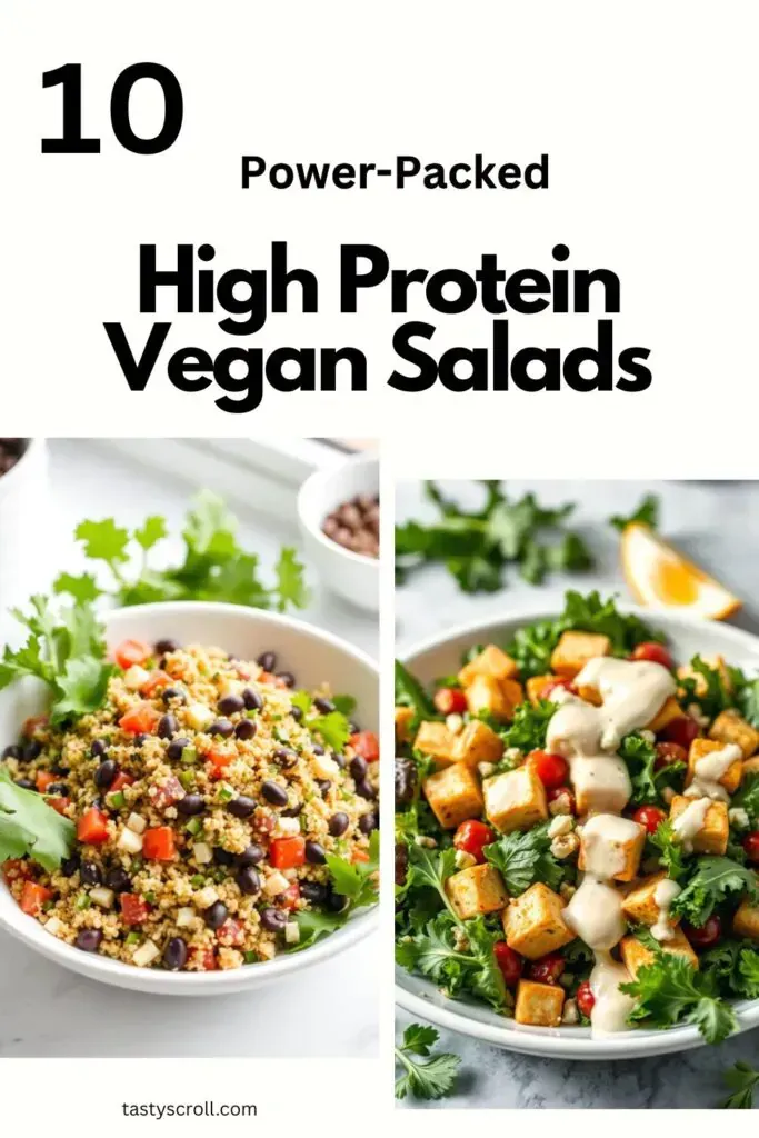 High Protein Vegan Salads